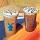 Two iced Dutch Bros drinks are shown